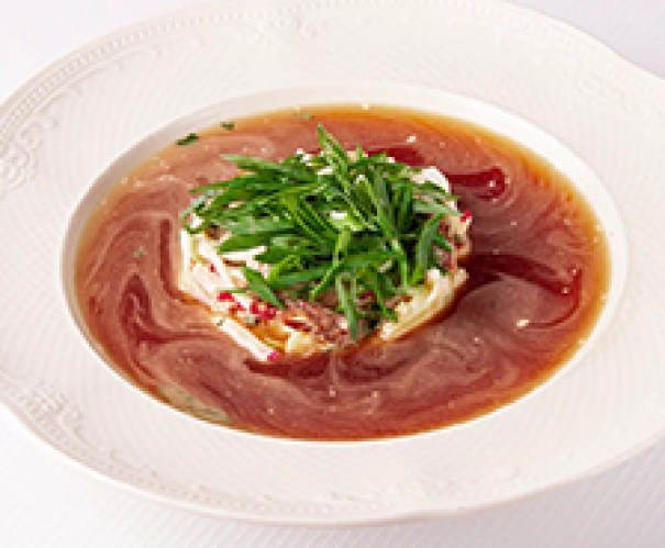Мясная окрошка на квасе